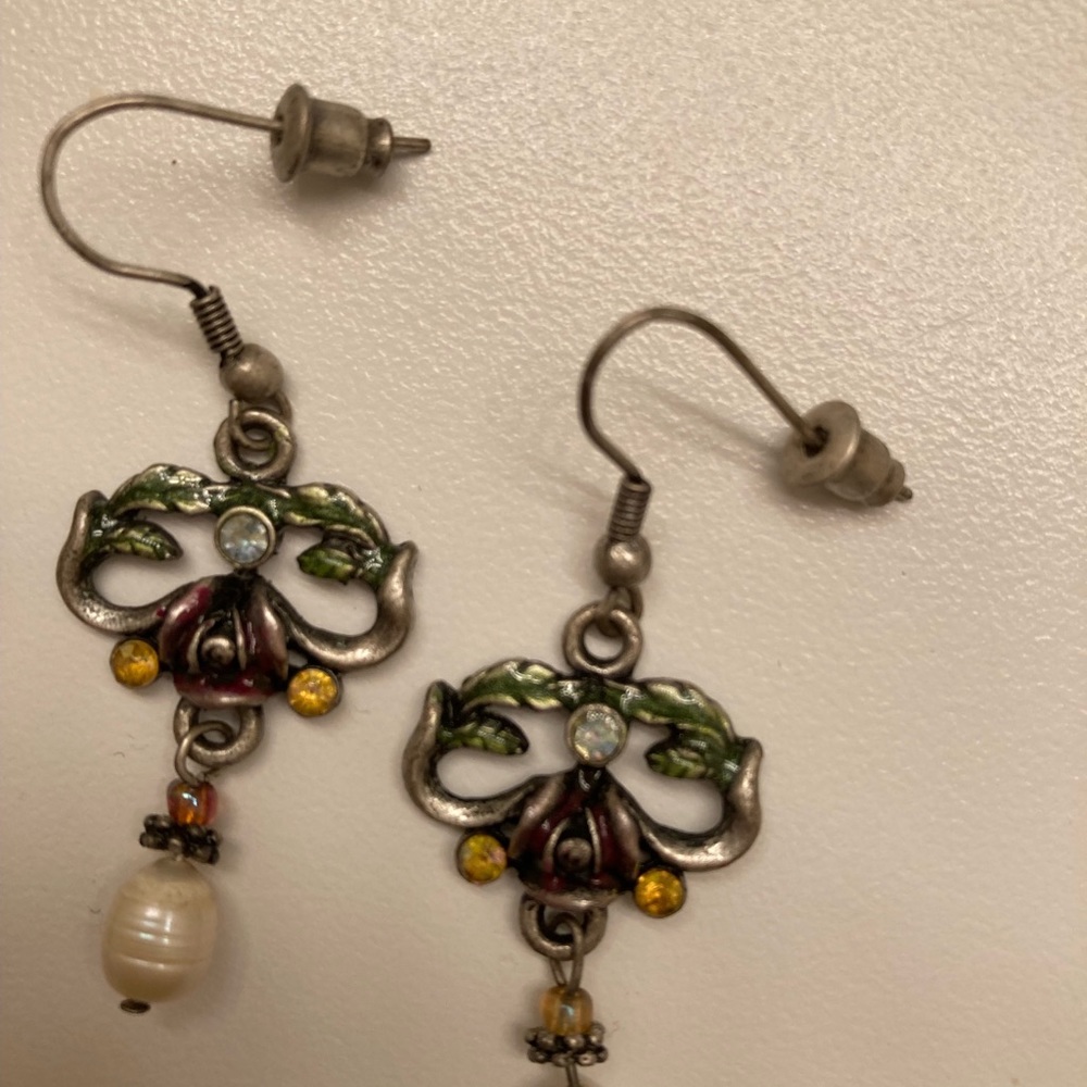 Art Deco Style Necklace and Earring Set - Picture 2 of 3